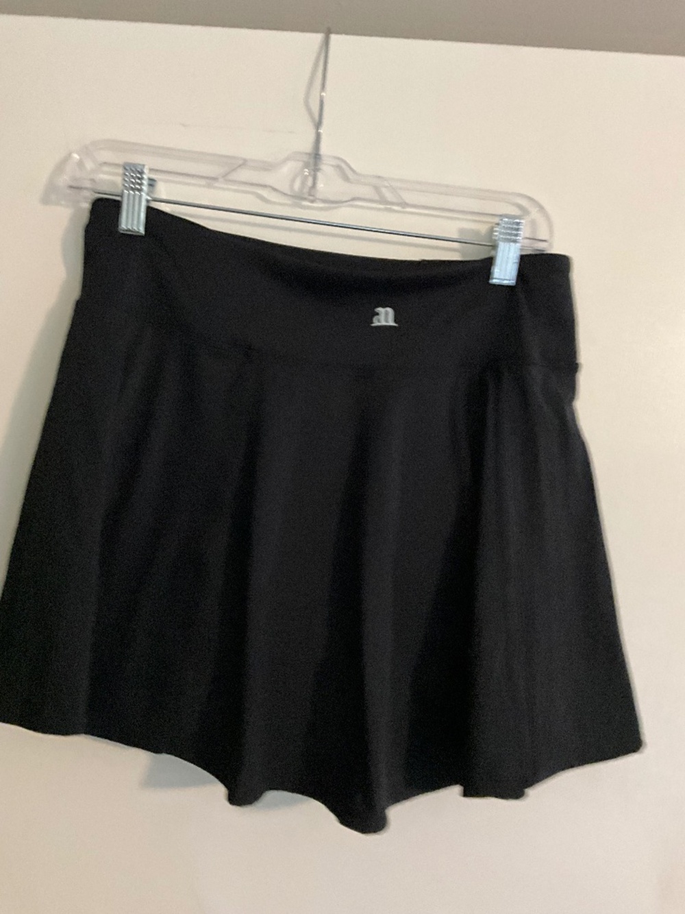 1a1a Black High-Waisted Sports Activewear Skort Size Large NWT 15"